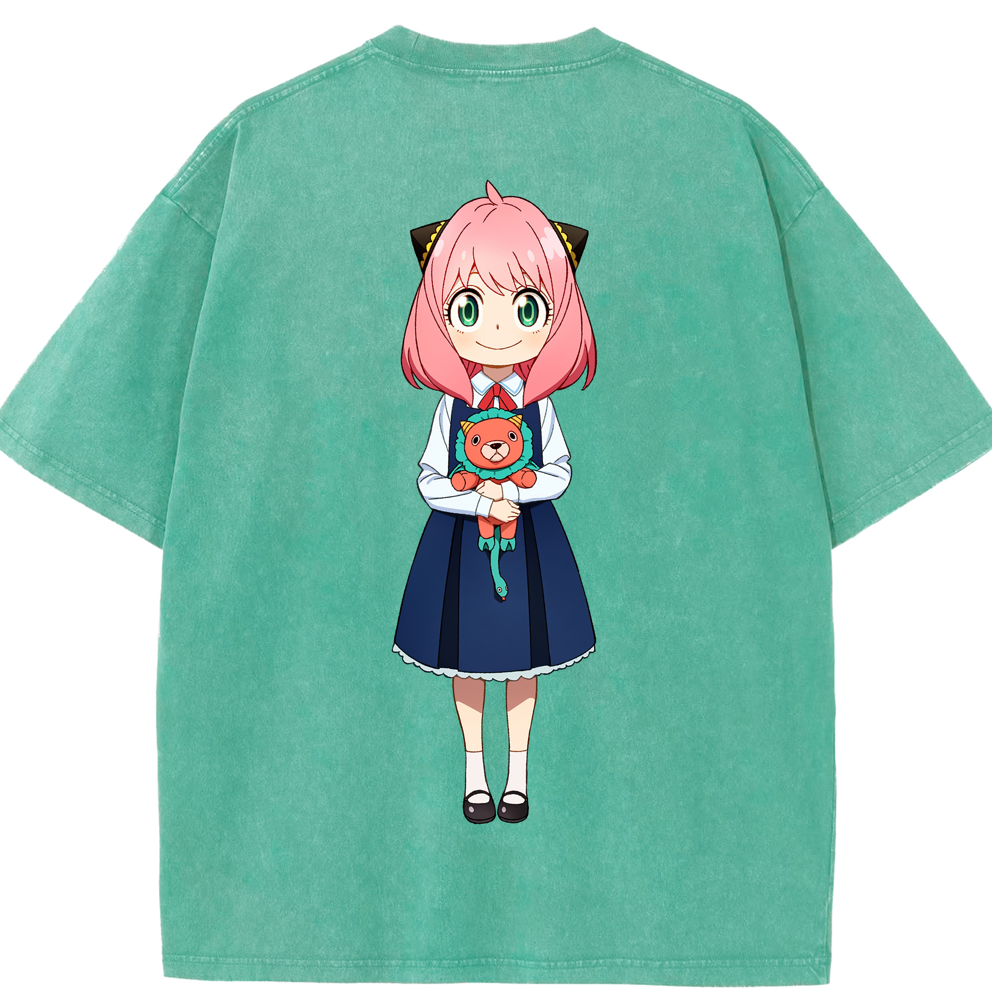 （画像用） SPY×FAMILY间谍家家酒 綿100% ヴィンテージ風 半袖Tシャツ（背面プリント）